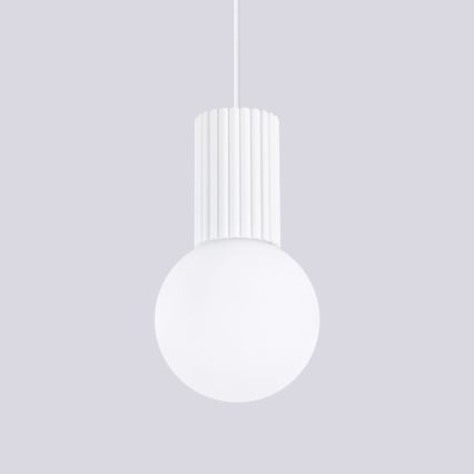 Candeeiro suspenso HALO 1xG9/8W/230V diâmetro 12 cm branco
