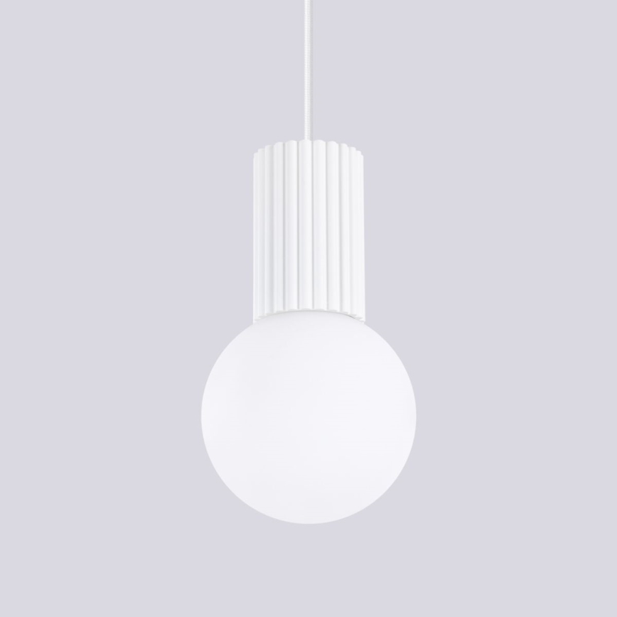 Candeeiro suspenso HALO 1xG9/8W/230V diâmetro 12 cm branco