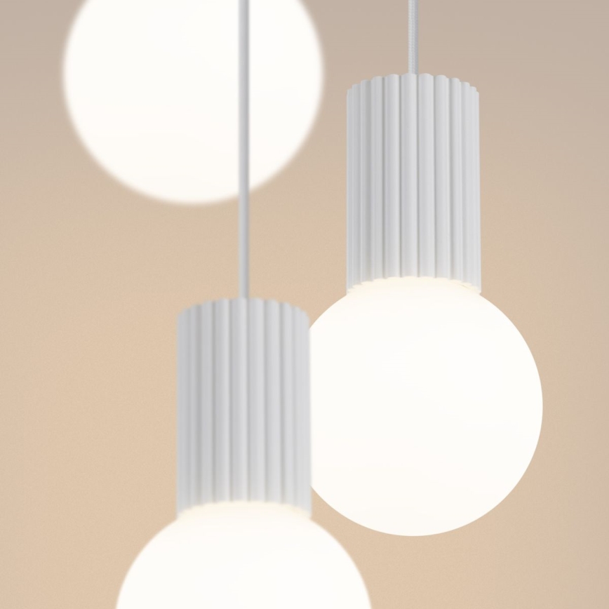 Candeeiro suspenso HALO 3xG9/8W/230V diâmetro 25 cm branco