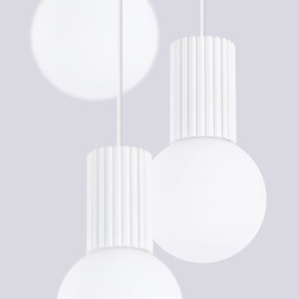 Candeeiro suspenso HALO 3xG9/8W/230V diâmetro 25 cm branco
