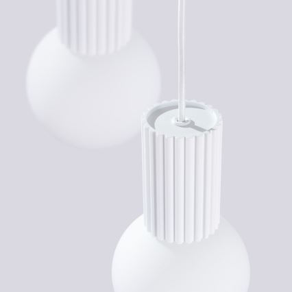 Candeeiro suspenso HALO 3xG9/8W/230V diâmetro 25 cm branco