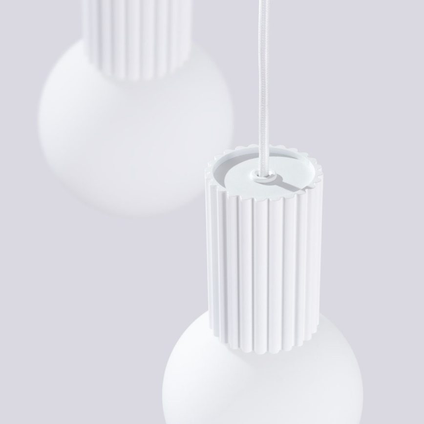 Candeeiro suspenso HALO 3xG9/8W/230V diâmetro 25 cm branco