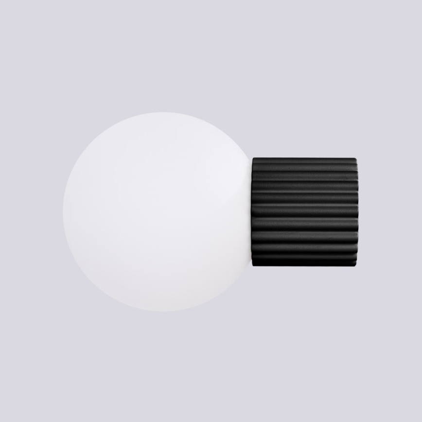 Iluminação de parede para casa de banho HALO 1xG9/8W/230V diâmetro 12 cm IP44 preto