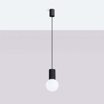 Candeeiro suspenso HALO 1xG9/8W/230V diâmetro 12 cm preto
