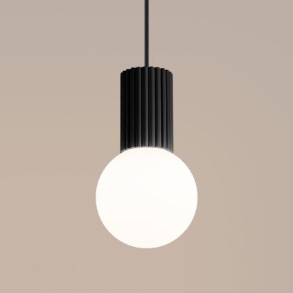 Candeeiro suspenso HALO 1xG9/8W/230V diâmetro 12 cm preto