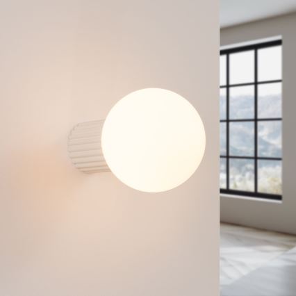 Iluminação de parede para casa de banho HALO 1xG9/8W/230V diâmetro 12 cm IP44 creme