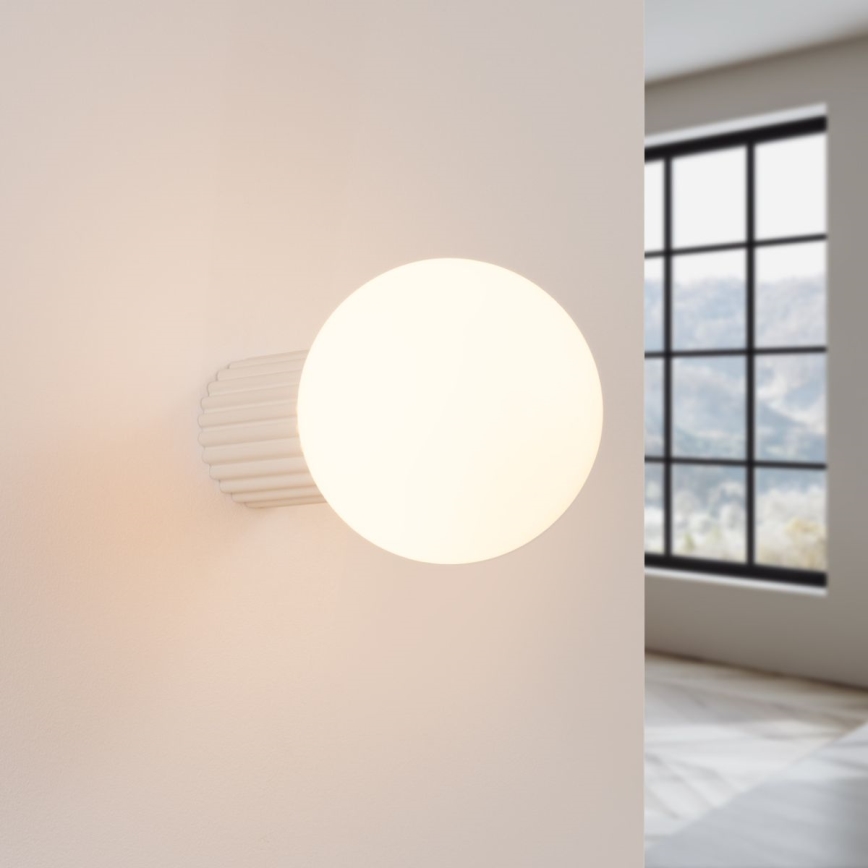 Iluminação de parede para casa de banho HALO 1xG9/8W/230V diâmetro 12 cm IP44 creme