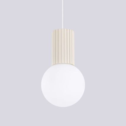 Candeeiro suspenso HALO 1xG9/8W/230V diâmetro 12 cm creme