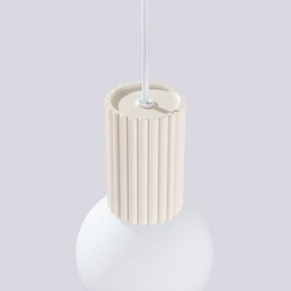 Candeeiro suspenso HALO 1xG9/8W/230V diâmetro 12 cm creme