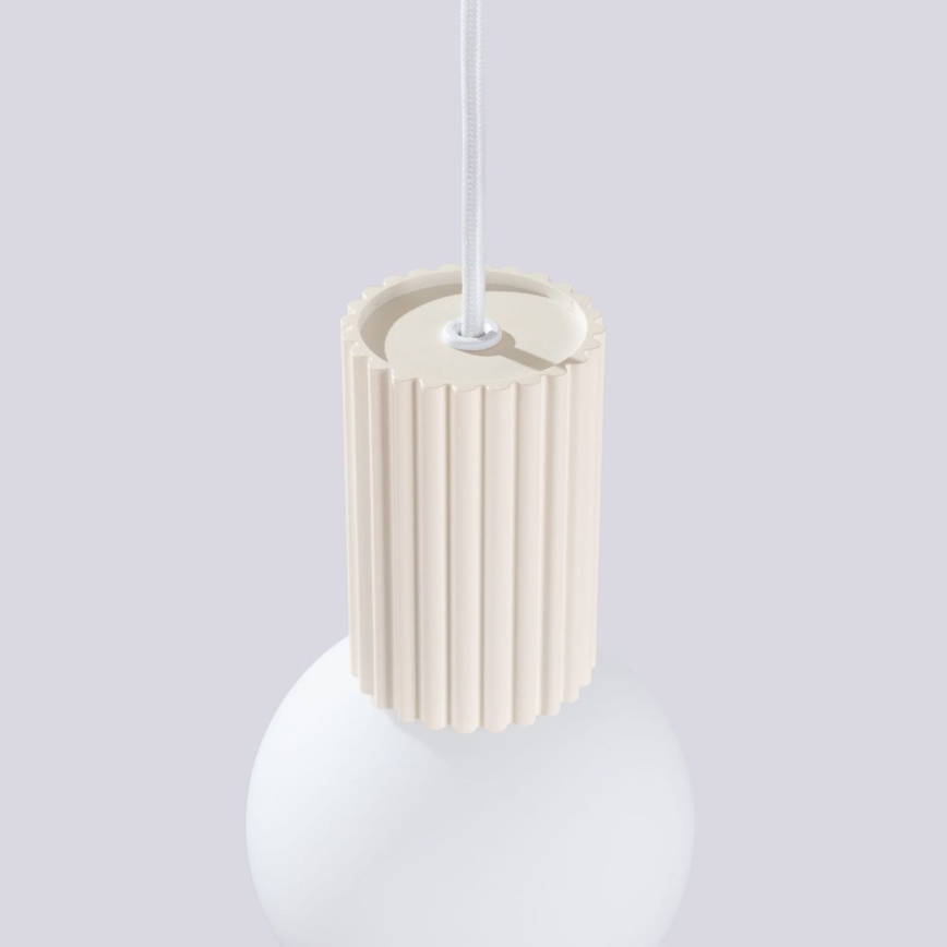 Candeeiro suspenso HALO 1xG9/8W/230V diâmetro 12 cm creme