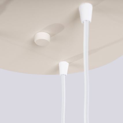 Candeeiro suspenso HALO 3xG9/8W/230V diâmetro 25 cm creme