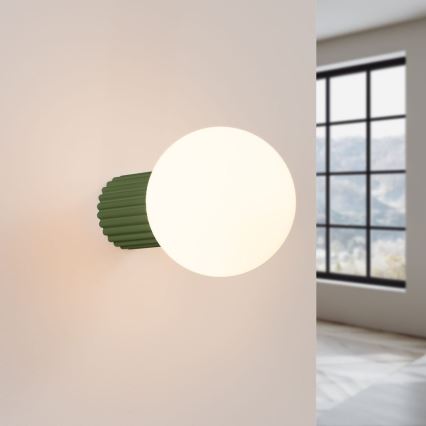 Iluminação de parede para casa de banho HALO 1xG9/8W/230V diâmetro 12 cm IP44 verde