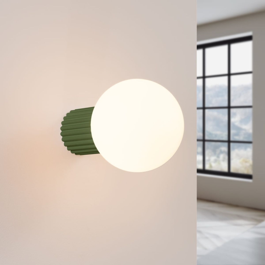 Iluminação de parede para casa de banho HALO 1xG9/8W/230V diâmetro 12 cm IP44 verde
