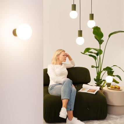 Iluminação de parede para casa de banho HALO 1xG9/8W/230V diâmetro 12 cm IP44 verde