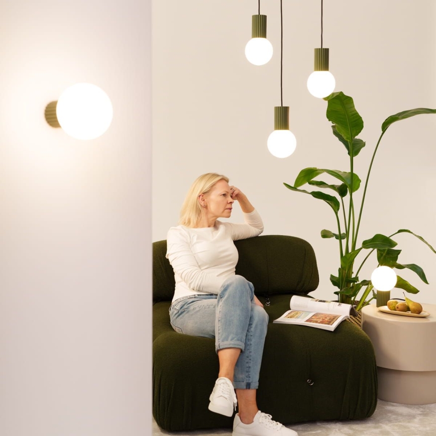 Iluminação de parede para casa de banho HALO 1xG9/8W/230V diâmetro 12 cm IP44 verde