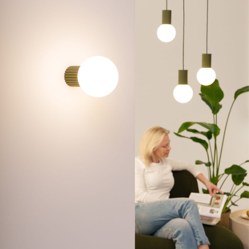 Iluminação de parede para casa de banho HALO 1xG9/8W/230V diâmetro 12 cm IP44 verde