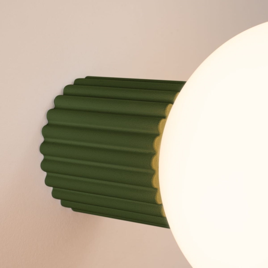 Iluminação de parede para casa de banho HALO 1xG9/8W/230V diâmetro 12 cm IP44 verde
