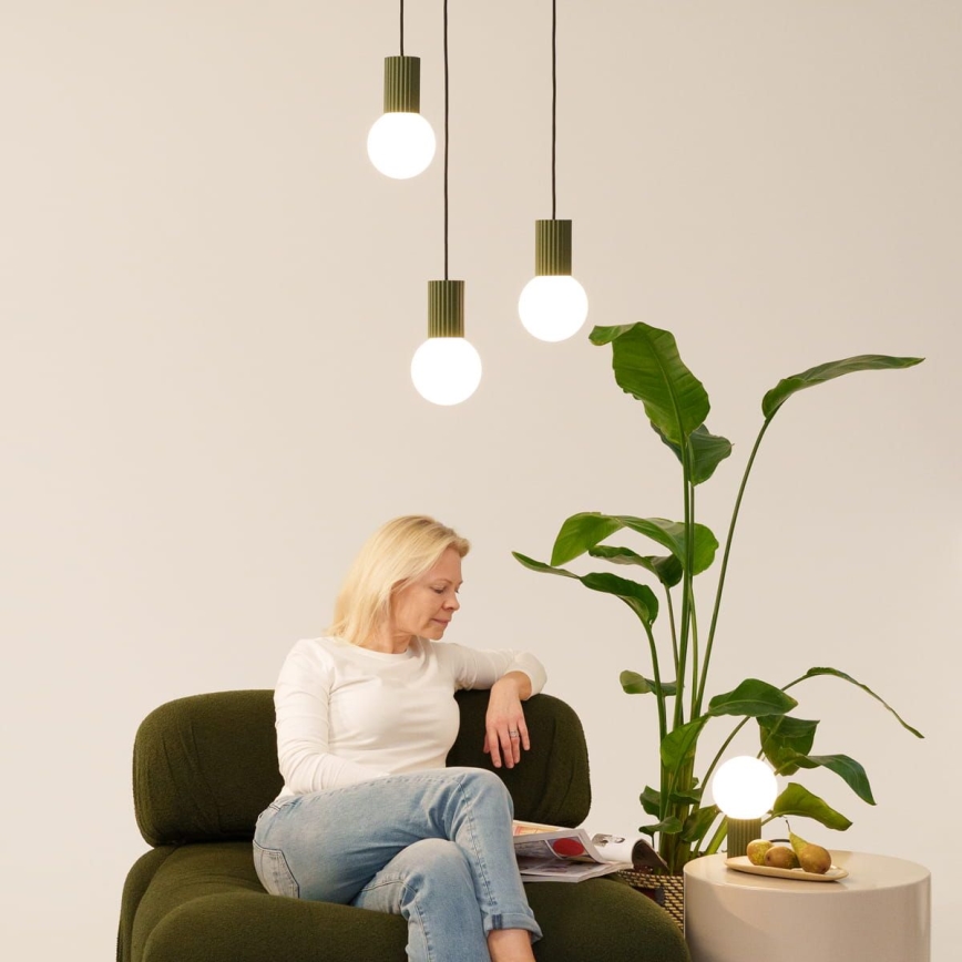 Candeeiro suspenso HALO 1xG9/8W/230V diâmetro 12 cm verde