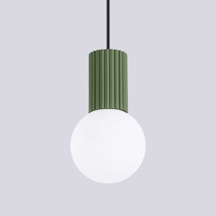 Candeeiro suspenso HALO 1xG9/8W/230V diâmetro 12 cm verde