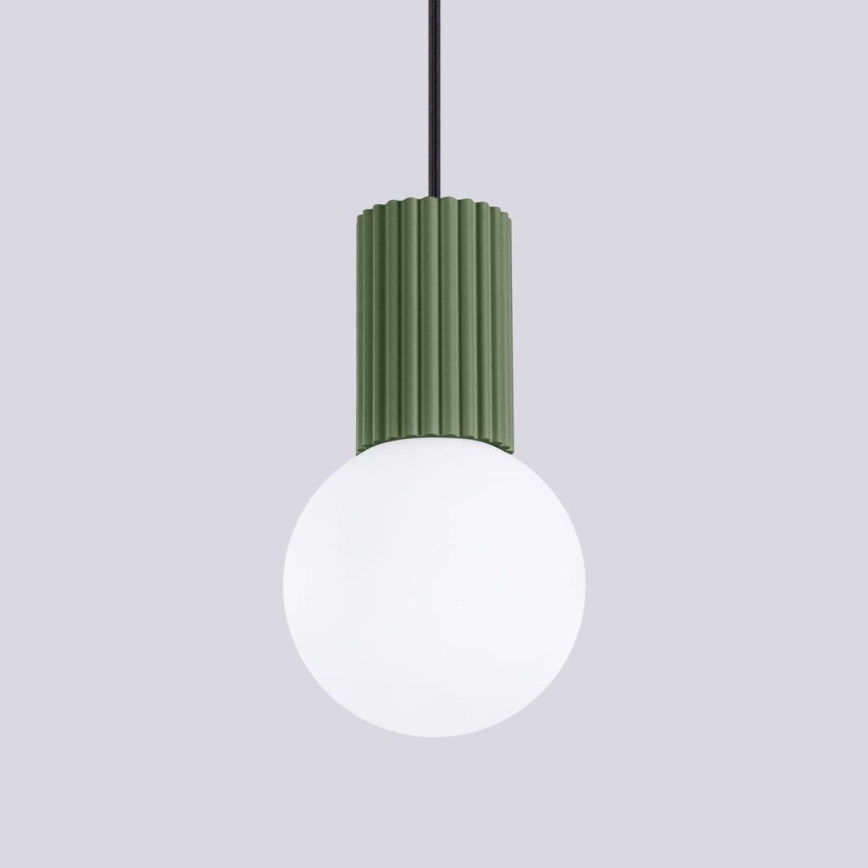 Candeeiro suspenso HALO 1xG9/8W/230V diâmetro 12 cm verde