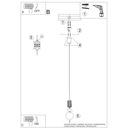 Candeeiro suspenso HALO 1xG9/8W/230V diâmetro 12 cm verde