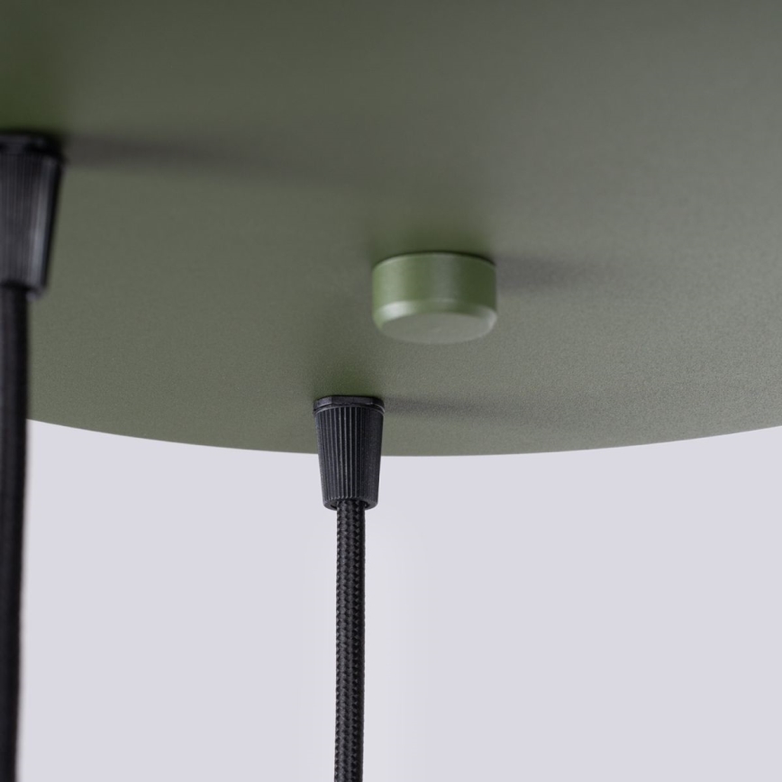 Candeeiro suspenso HALO 3xG9/8W/230V diâmetro 25 cm verde