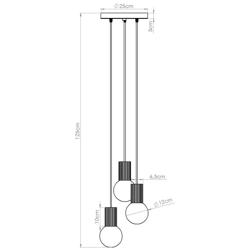 Candeeiro suspenso HALO 3xG9/8W/230V diâmetro 25 cm verde
