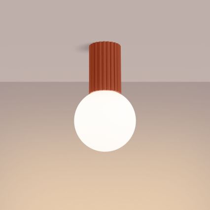 Iluminação de teto para casa de banho HALO 1xG9/8W/230V diâmetro 12 cm IP44 laranja