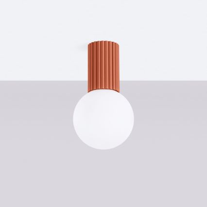 Iluminação de teto para casa de banho HALO 1xG9/8W/230V diâmetro 12 cm IP44 laranja