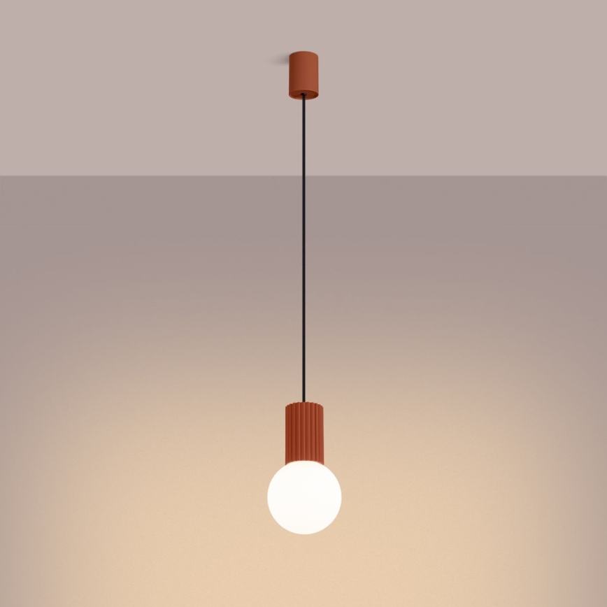 Candeeiro suspenso HALO 1xG9/8W/230V diâmetro 12 cm laranja