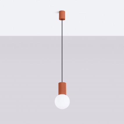 Candeeiro suspenso HALO 1xG9/8W/230V diâmetro 12 cm laranja