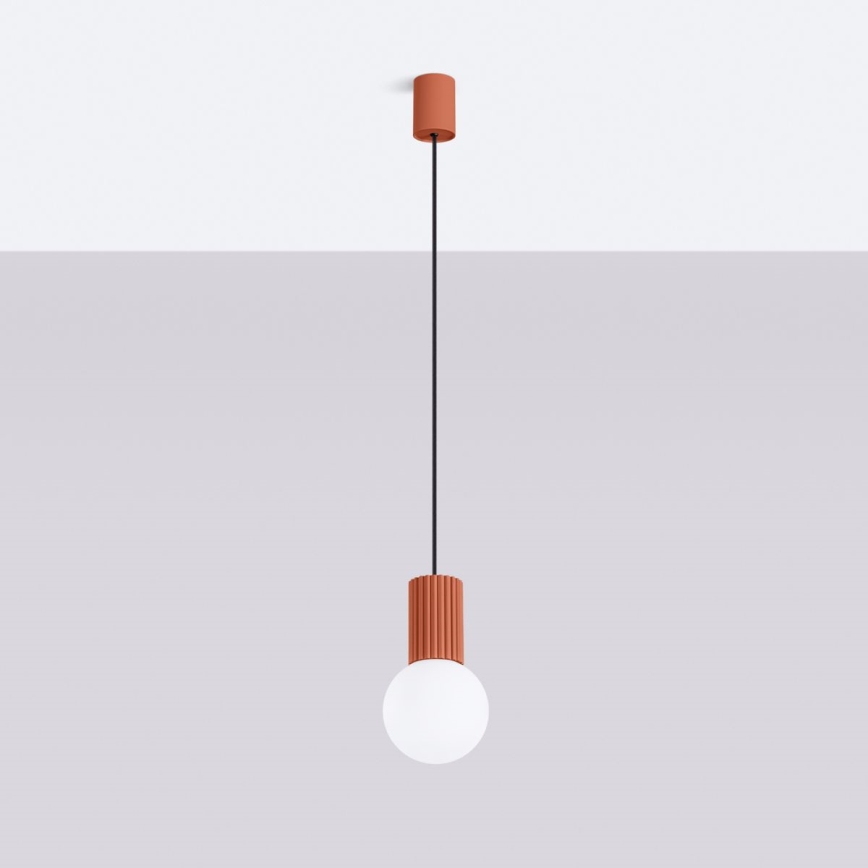 Candeeiro suspenso HALO 1xG9/8W/230V diâmetro 12 cm laranja