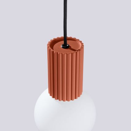 Candeeiro suspenso HALO 1xG9/8W/230V diâmetro 12 cm laranja