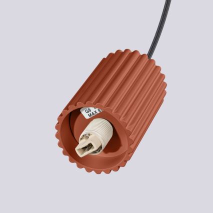 Candeeiro suspenso HALO 1xG9/8W/230V diâmetro 12 cm laranja