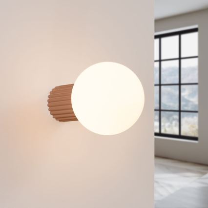 Iluminação de parede para casa de banho HALO 1xG9/8W/230V diâmetro 12 cm IP44 castanho