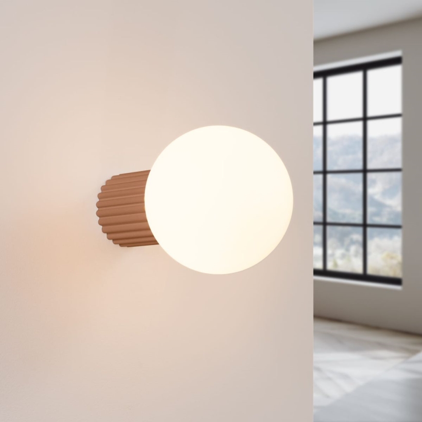 Iluminação de parede para casa de banho HALO 1xG9/8W/230V diâmetro 12 cm IP44 castanho