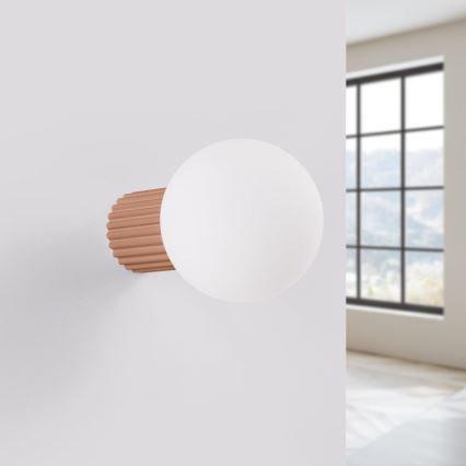 Iluminação de parede para casa de banho HALO 1xG9/8W/230V diâmetro 12 cm IP44 castanho