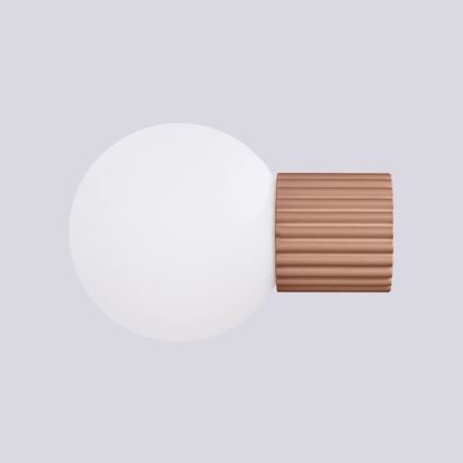 Iluminação de parede para casa de banho HALO 1xG9/8W/230V diâmetro 12 cm IP44 castanho