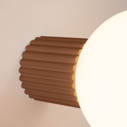 Iluminação de parede para casa de banho HALO 1xG9/8W/230V diâmetro 12 cm IP44 castanho