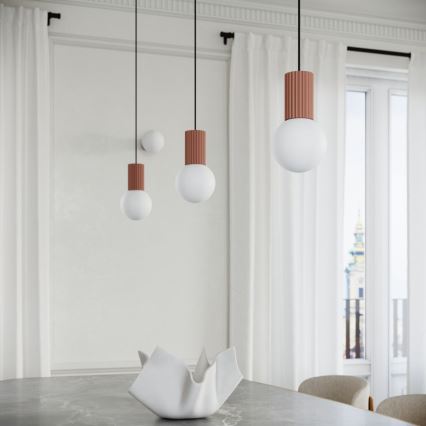 Candeeiro suspenso HALO 1xG9/8W/230V diâmetro 12 cm castanho