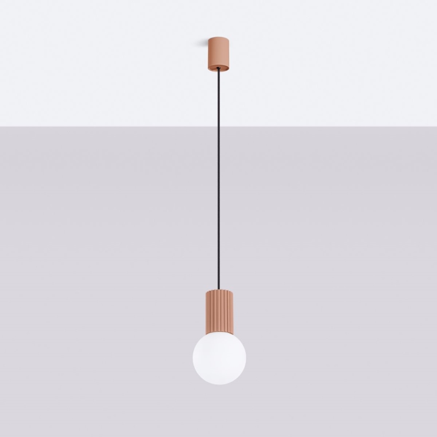 Candeeiro suspenso HALO 1xG9/8W/230V diâmetro 12 cm castanho