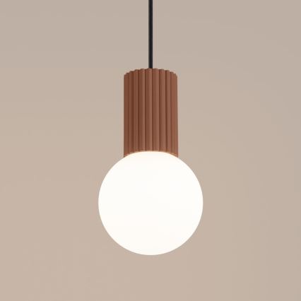 Candeeiro suspenso HALO 1xG9/8W/230V diâmetro 12 cm castanho