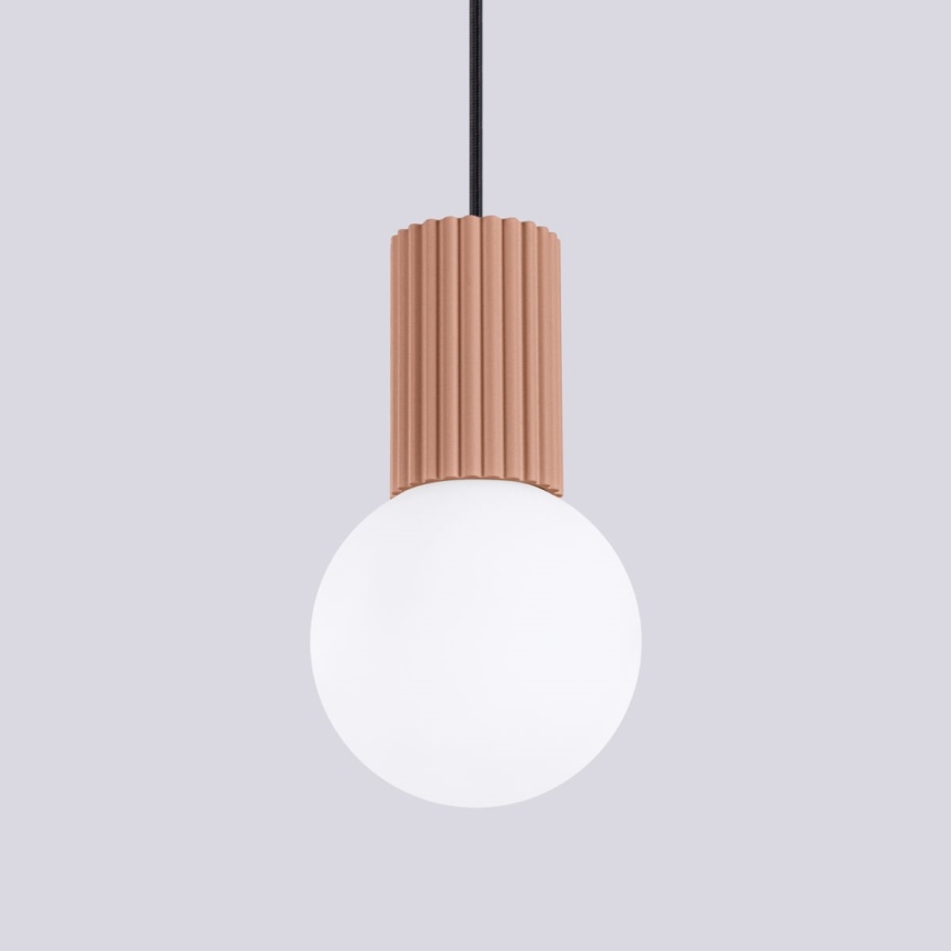 Candeeiro suspenso HALO 1xG9/8W/230V diâmetro 12 cm castanho
