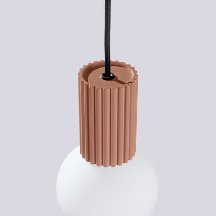 Candeeiro suspenso HALO 1xG9/8W/230V diâmetro 12 cm castanho