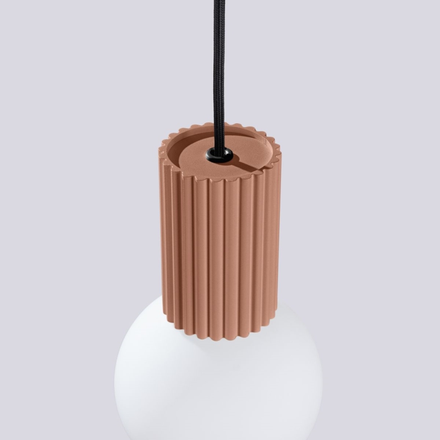 Candeeiro suspenso HALO 1xG9/8W/230V diâmetro 12 cm castanho