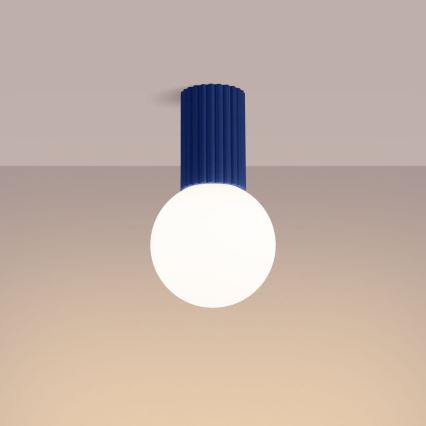 Iluminação de teto para casa de banho HALO 1xG9/8W/230V diâmetro 12 cm IP44 azul