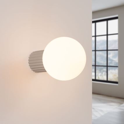 Iluminação de parede para casa de banho HALO 1xG9/8W/230V diâmetro 12 cm IP44 bege