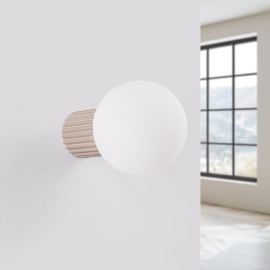 Iluminação de parede para casa de banho HALO 1xG9/8W/230V diâmetro 12 cm IP44 bege
