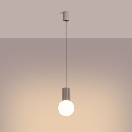 Candeeiro suspenso HALO 1xG9/8W/230V diâmetro 12 cm bege