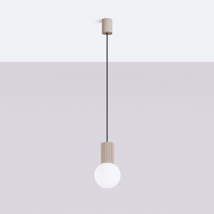 Candeeiro suspenso HALO 1xG9/8W/230V diâmetro 12 cm bege